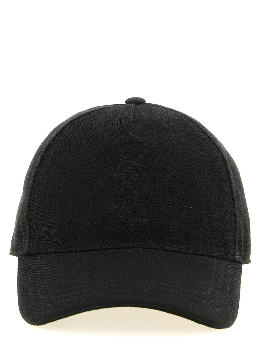 Saint Laurent Black Cotton Cap (Baseball Hat) Saint Laurent
