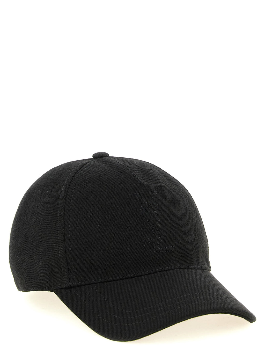 Saint Laurent Black Cotton Cap (Baseball Hat) Saint Laurent