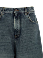 Balenciaga Blue Cotton Relaxed Fit Jeans Balenciaga