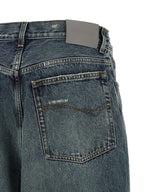 Balenciaga Blue Cotton Relaxed Fit Jeans Balenciaga