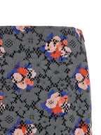 Fendi Gray Cotton Midi Skirt Fendi
