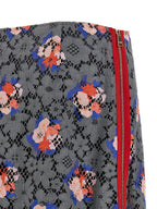 Fendi Gray Cotton Midi Skirt Fendi