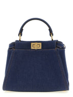 Fendi Blue Cotton Handbag Fendi