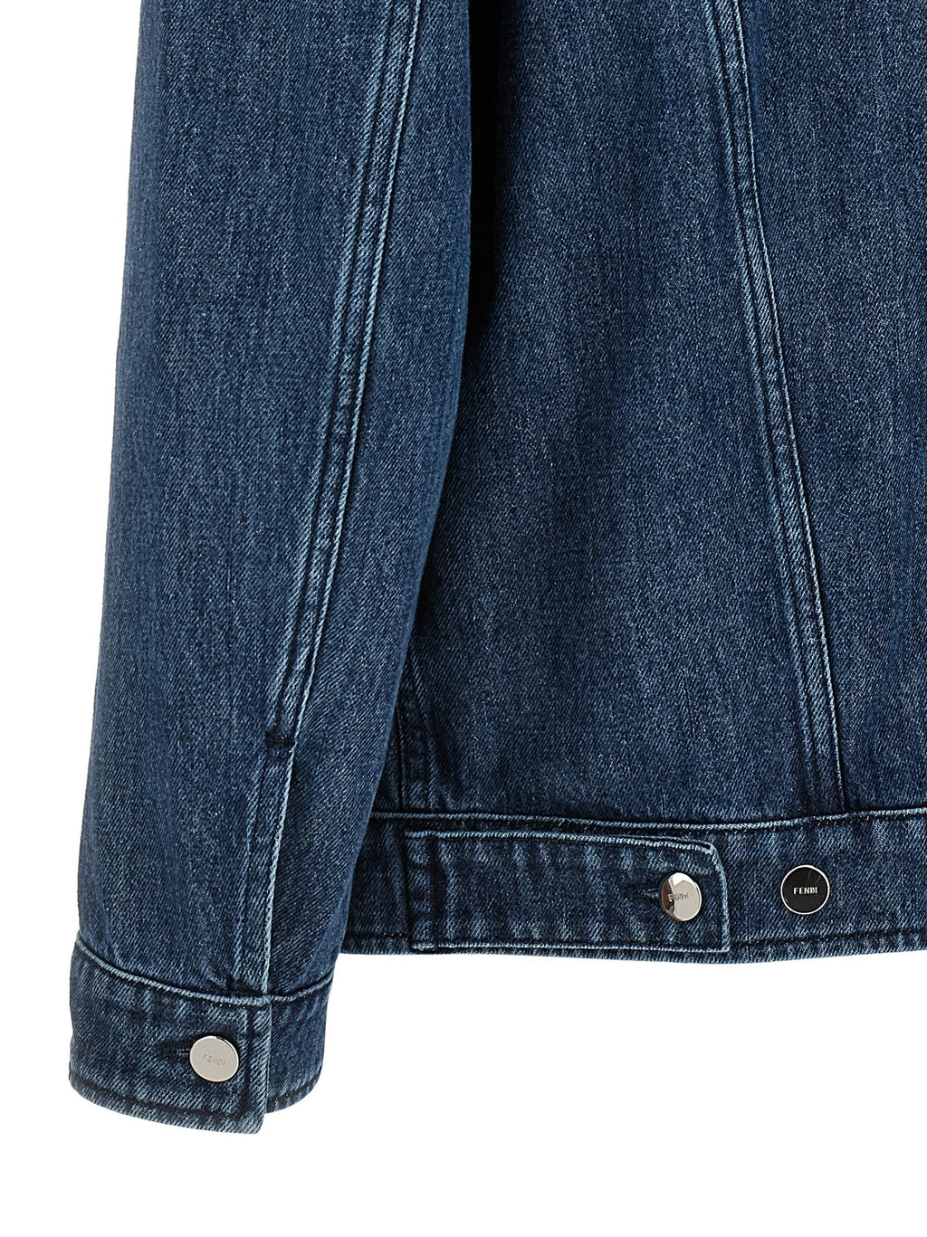 Fendi Blue Cotton Denim Jacket Fendi