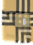 Burberry Beige Wool Scarf Burberry