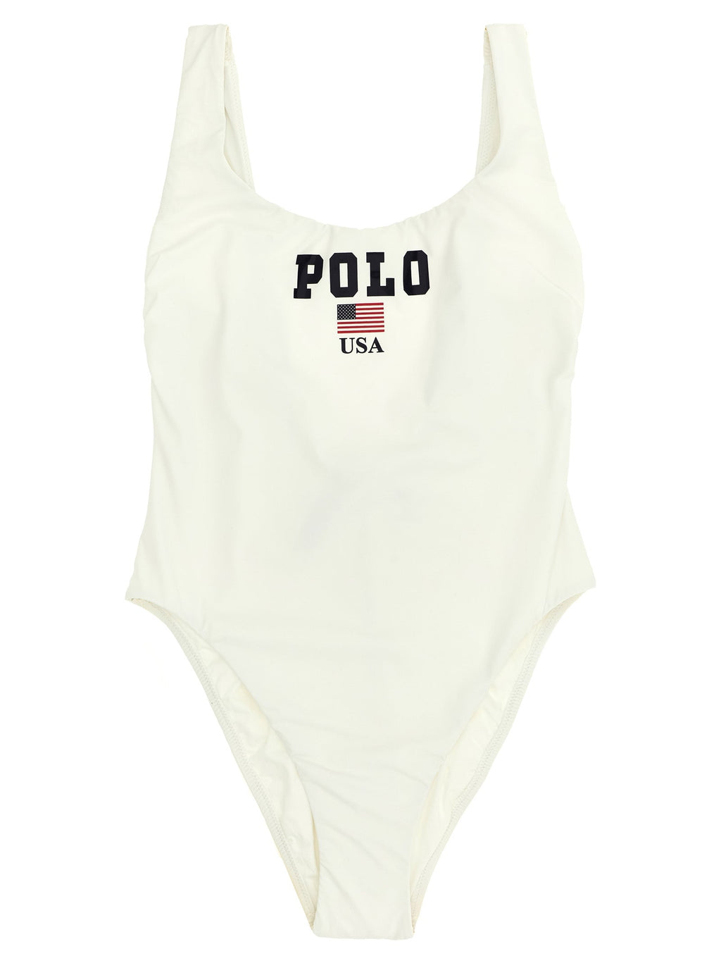 Polo Ralph Lauren White Nylon One-Piece Swimsuit Polo Ralph Lauren
