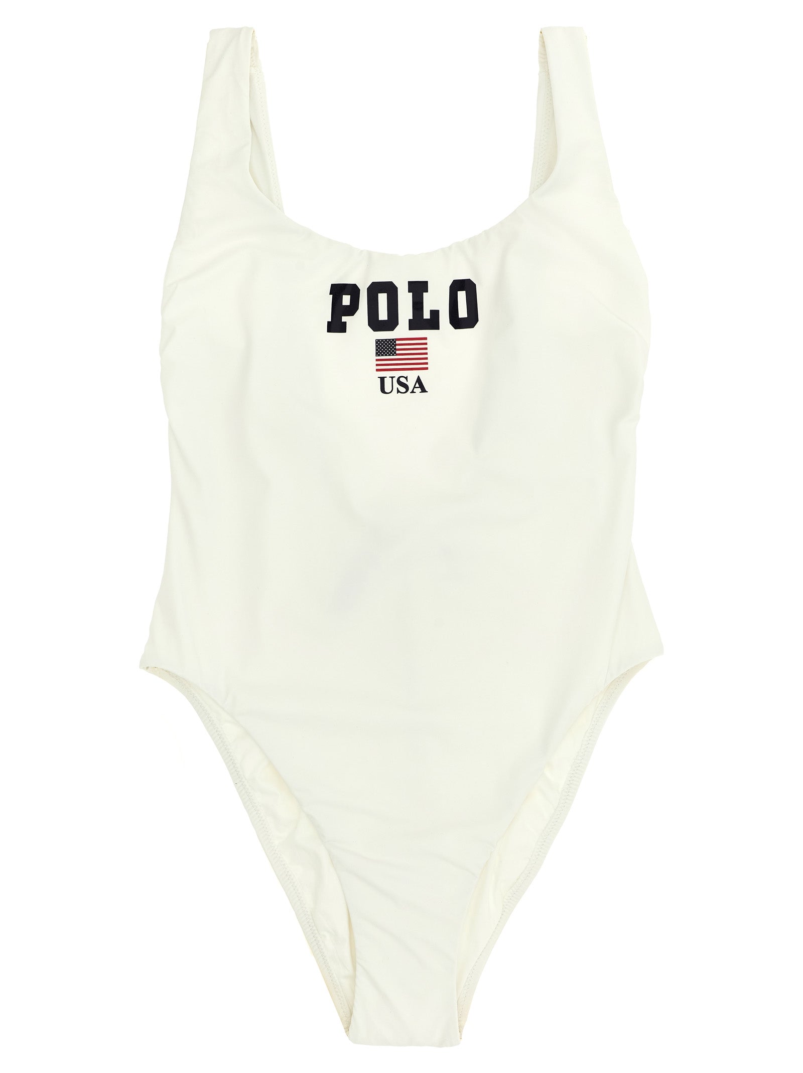 Polo Ralph Lauren White Nylon One-Piece Swimsuit Polo Ralph Lauren
