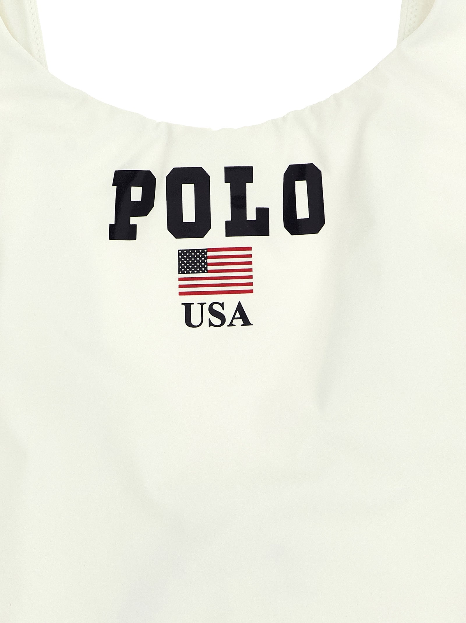 Polo Ralph Lauren White Nylon One-Piece Swimsuit Polo Ralph Lauren