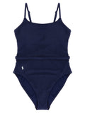 Polo Ralph Lauren Blue Polyester One-Piece Swimsuit Polo Ralph Lauren