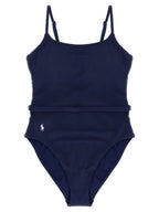 Polo Ralph Lauren Blue Polyester One-Piece Swimsuit Polo Ralph Lauren