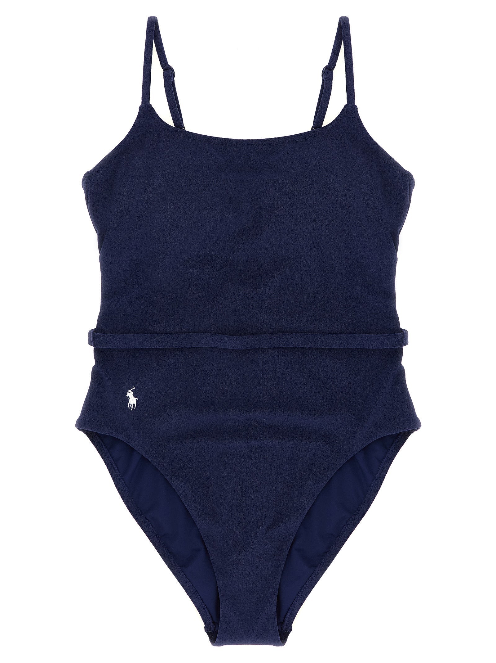 Polo Ralph Lauren Blue Polyester One-Piece Swimsuit Polo Ralph Lauren