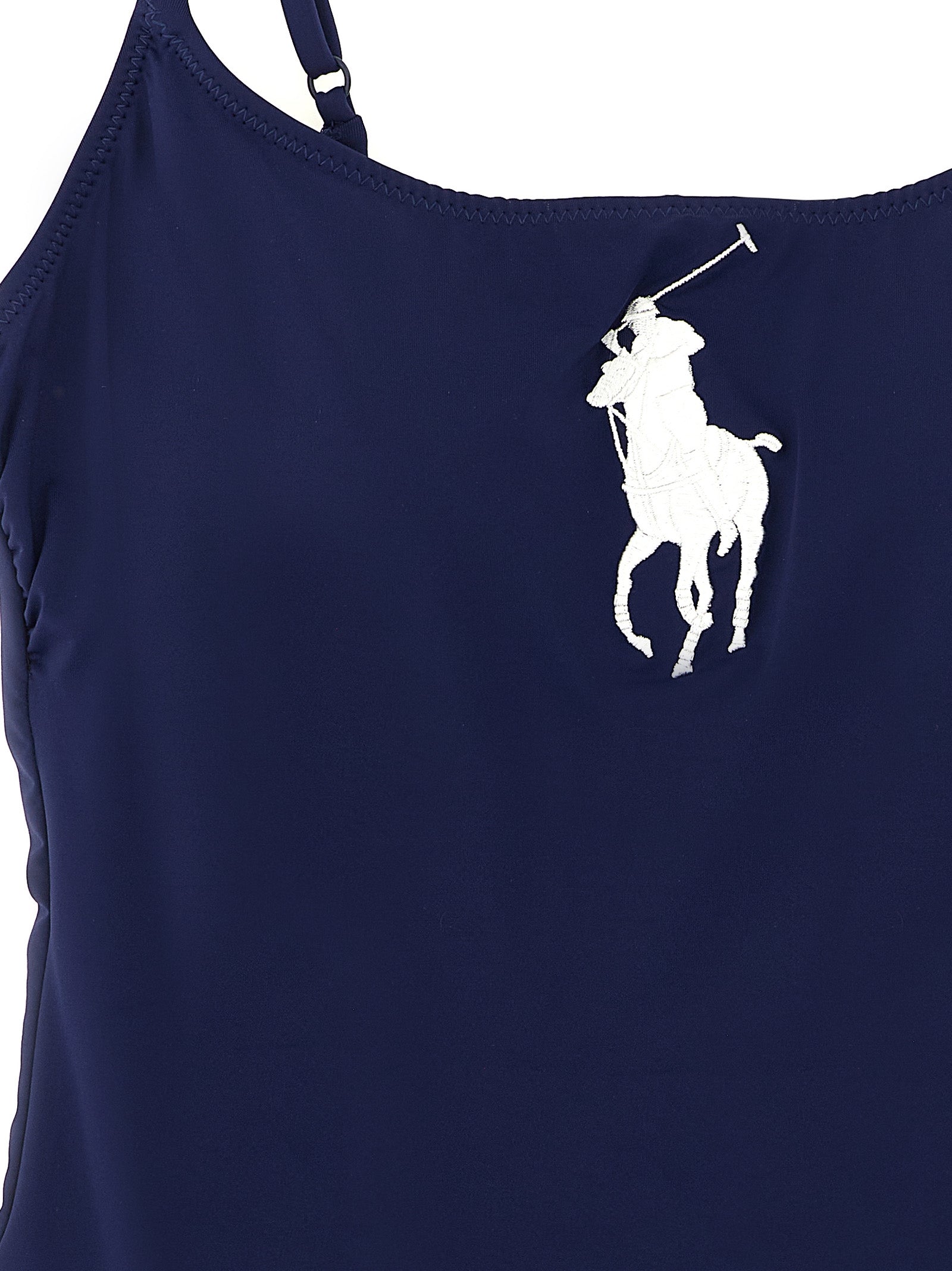Polo Ralph Lauren Blue Nylon One-Piece Swimsuit Polo Ralph Lauren