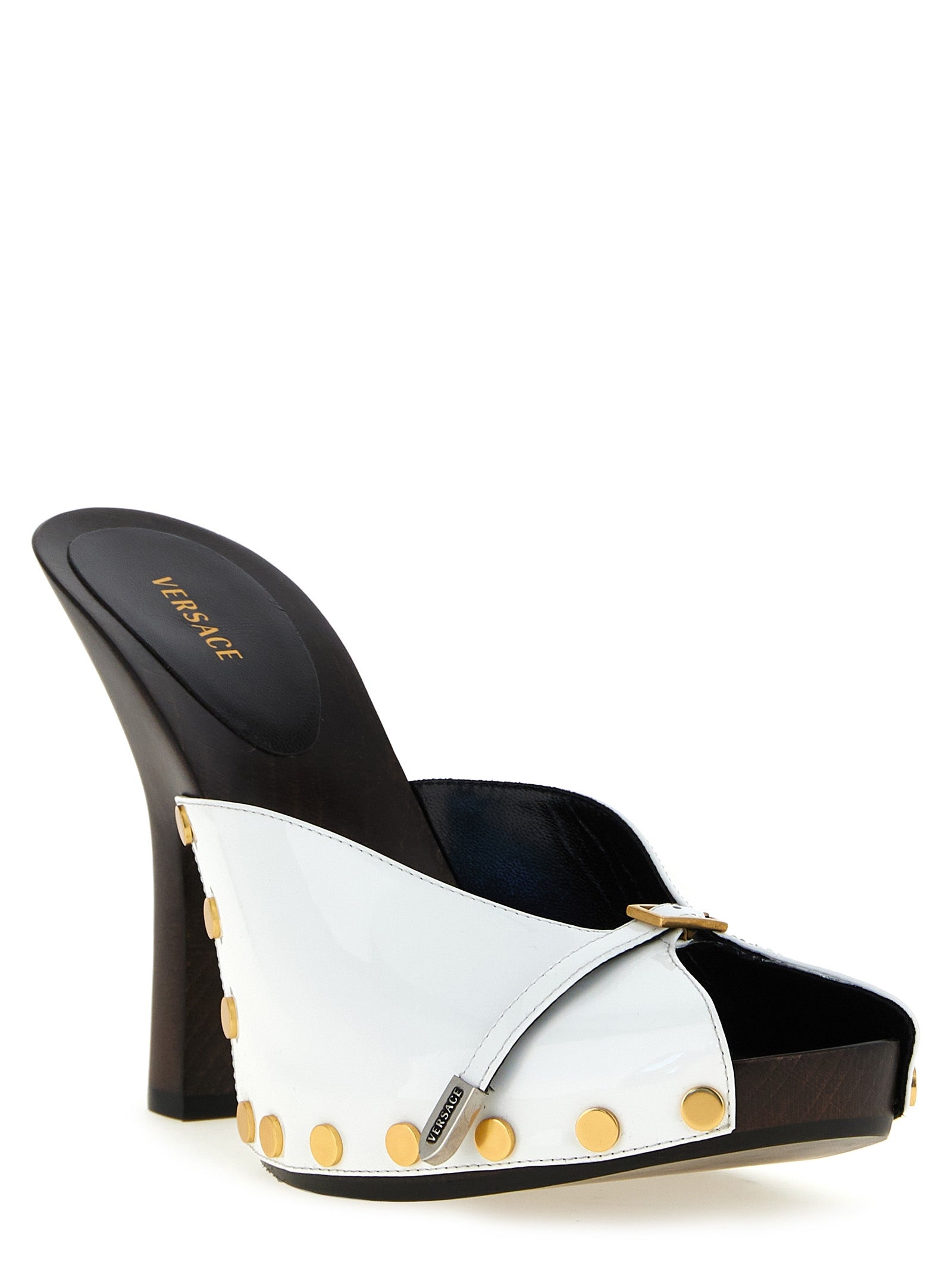 Versace Bicolor Calfskin High Heel Pumps Versace