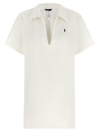 Polo Ralph Lauren White Organic Cotton Short Dress Polo Ralph Lauren