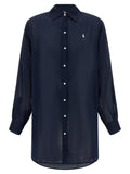Polo Ralph Lauren Blue Organic Cotton Blouse Polo Ralph Lauren