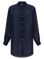 Polo Ralph Lauren Blue Organic Cotton Blouse Polo Ralph Lauren