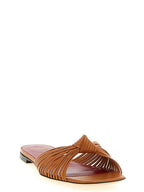 Valentino Garavani Brown Goatskin Slides Valentino Garavani