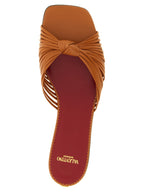 Valentino Garavani Brown Goatskin Slides Valentino Garavani