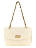 Valentino Garavani White Lamb Leather Shoulder Bag Valentino Garavani