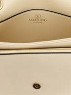 Valentino Garavani White Lamb Leather Shoulder Bag Valentino Garavani