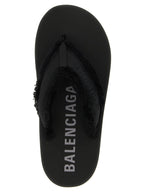 Balenciaga Black Viscose Slides Balenciaga