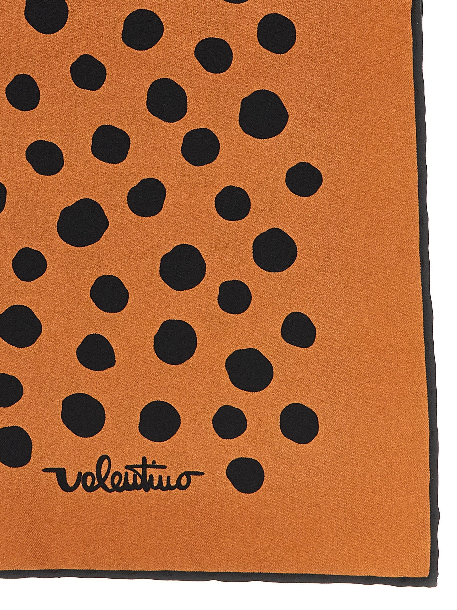 Valentino Garavani Brown Silk Scarf Valentino Garavani