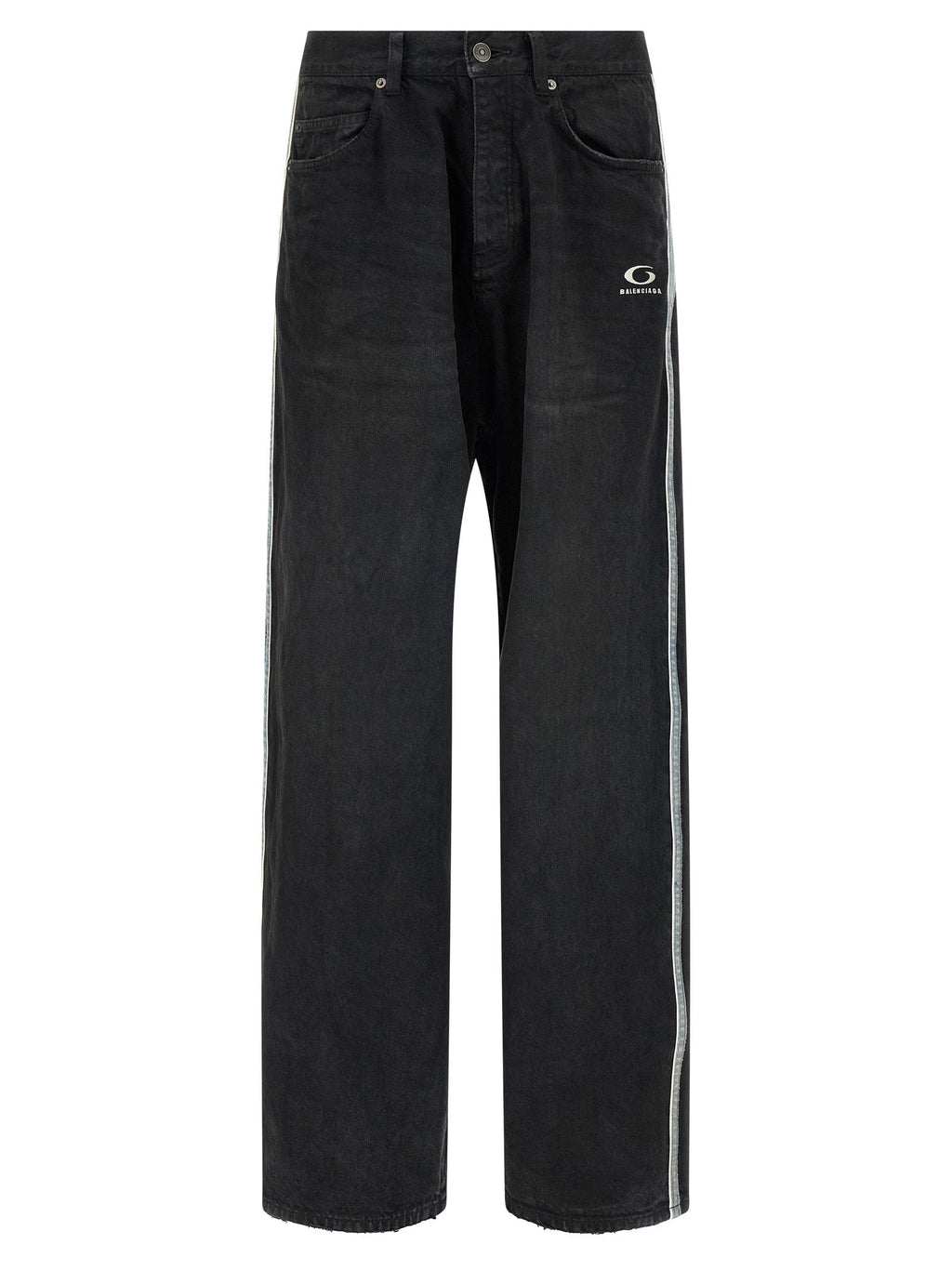 Balenciaga Black Cotton Flared Jeans Balenciaga