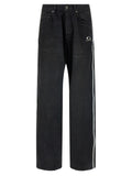 Balenciaga Black Cotton Flared Jeans Balenciaga