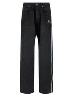 Balenciaga Black Cotton Flared Jeans Balenciaga
