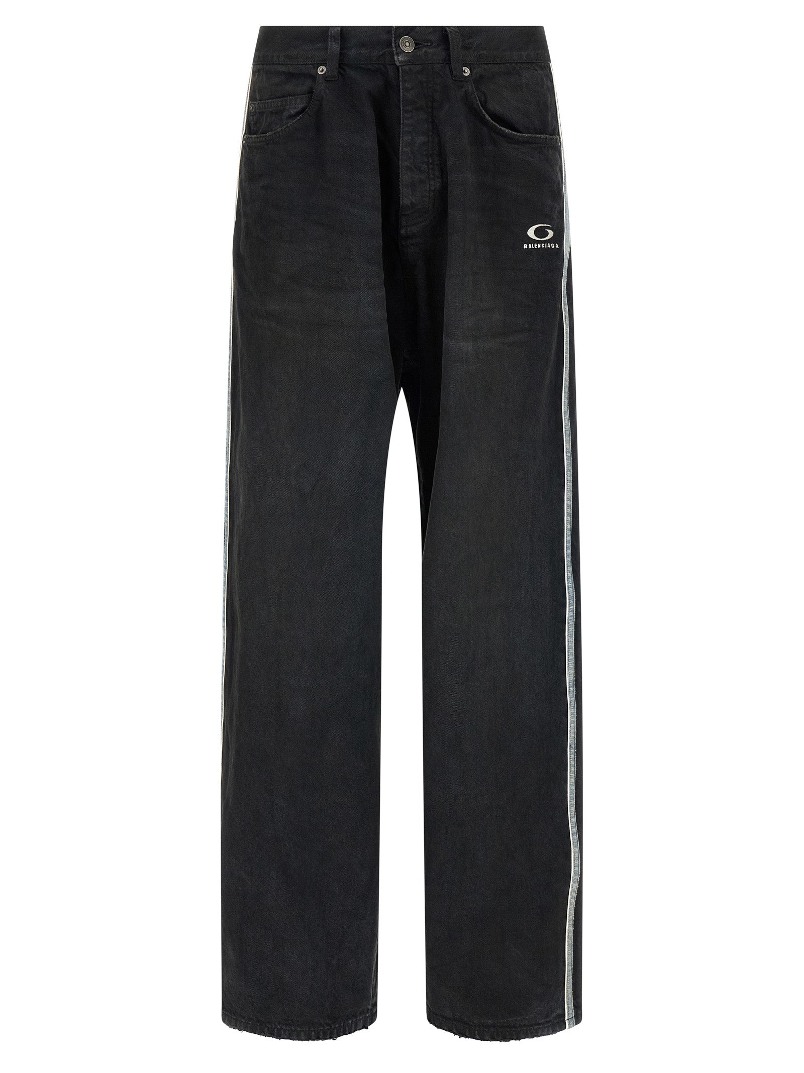 Balenciaga Black Cotton Flared Jeans Balenciaga