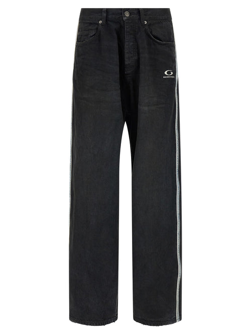 Balenciaga Black Cotton Flared Jeans Balenciaga