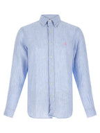 Polo Ralph Lauren Blue Linen Blouse Polo Ralph Lauren