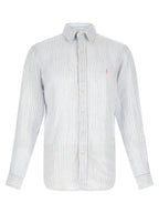 Polo Ralph Lauren Blue Linen Blouse Polo Ralph Lauren