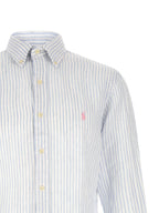 Polo Ralph Lauren Blue Linen Blouse Polo Ralph Lauren