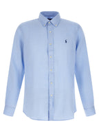 Polo Ralph Lauren Blue Linen Blouse Polo Ralph Lauren