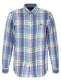 Polo Ralph Lauren Blue Linen Blouse Polo Ralph Lauren