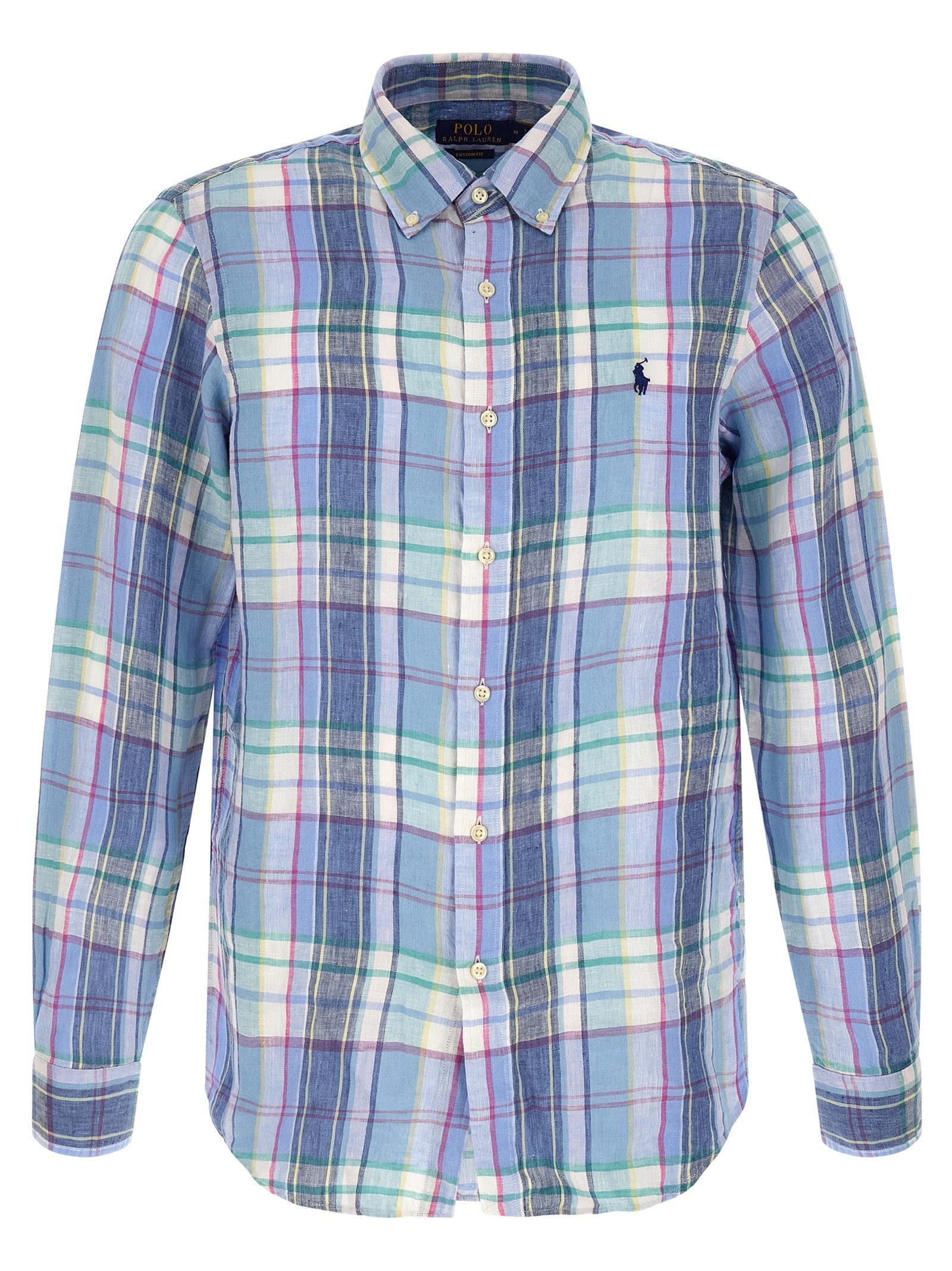 Polo Ralph Lauren Blue Linen Blouse Polo Ralph Lauren