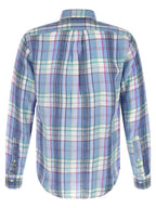 Polo Ralph Lauren Blue Linen Blouse Polo Ralph Lauren