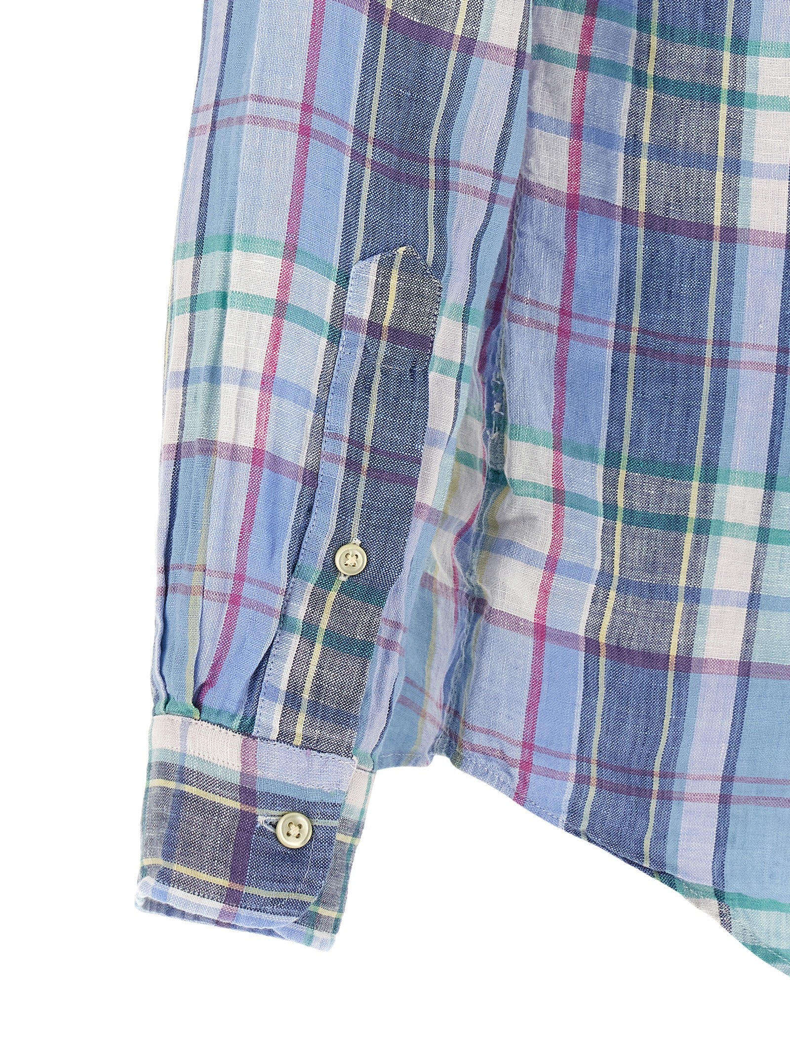 Polo Ralph Lauren Blue Linen Blouse Polo Ralph Lauren