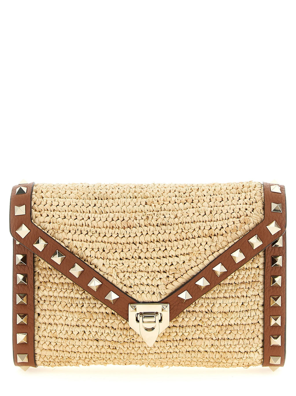 Valentino Garavani Beige Straw Crossbody Bag Valentino Garavani