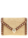 Valentino Garavani Beige Straw Crossbody Bag Valentino Garavani