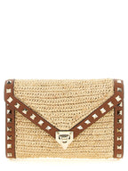 Valentino Garavani Beige Straw Crossbody Bag Valentino Garavani