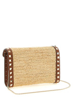Valentino Garavani Beige Straw Crossbody Bag Valentino Garavani