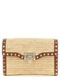 Valentino Garavani Beige Straw Crossbody Bag Valentino Garavani