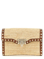 Valentino Garavani Beige Straw Crossbody Bag Valentino Garavani