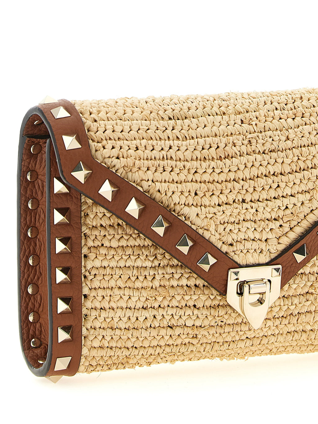 Valentino Garavani Beige Straw Crossbody Bag Valentino Garavani