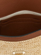 Valentino Garavani Beige Straw Crossbody Bag Valentino Garavani