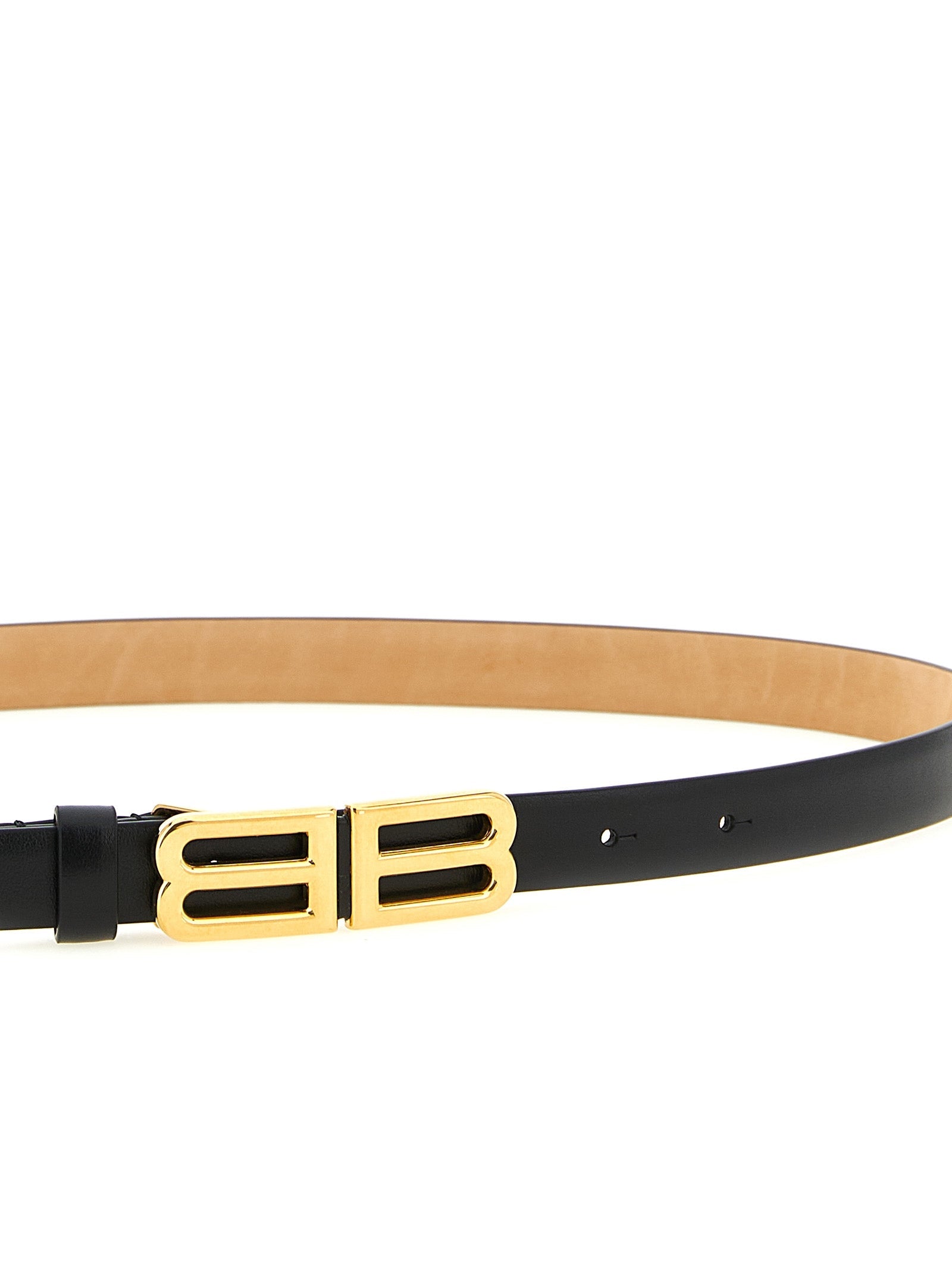 Balenciaga Black Leather Regular Belt Balenciaga