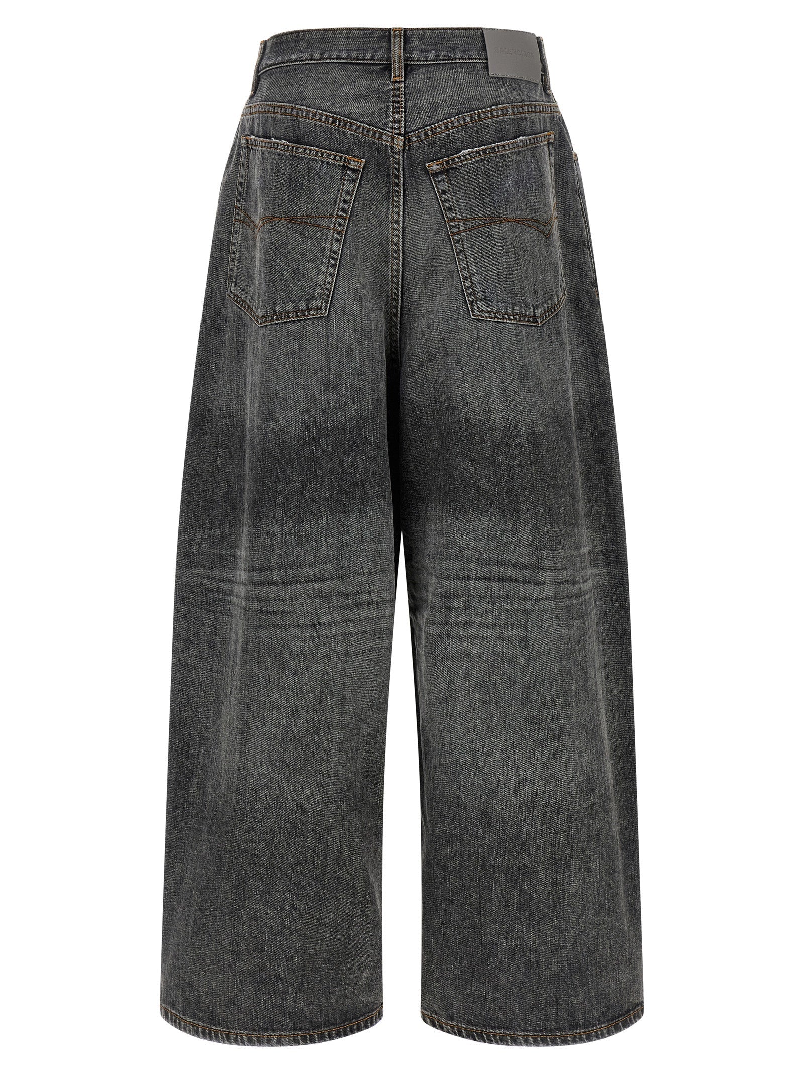 Balenciaga Gray Cotton Relaxed Fit Jeans Balenciaga
