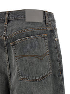 Balenciaga Gray Cotton Relaxed Fit Jeans Balenciaga
